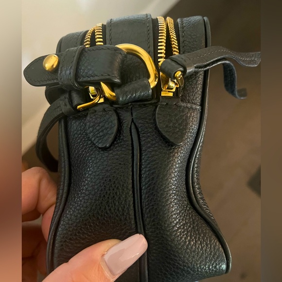 Prada Black Vitello Phenix Double Zip Crossbody Camera Bag - Picture 3 of 7